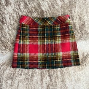 J. Crew Plaid wool skirt